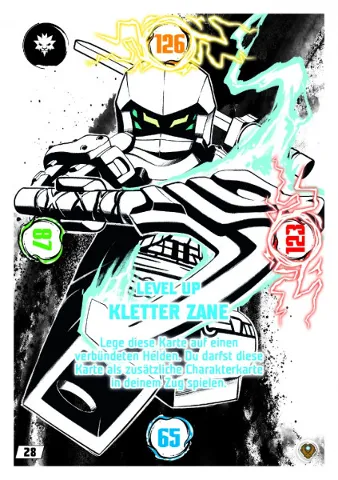 NINJAGO Trading Card Game (German) Series 9 (Next Level) - # 28 Level Up Kletter Zane