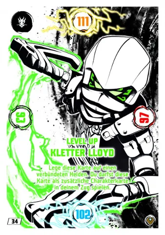 NINJAGO Trading Card Game (German) Series 9 (Next Level) - # 34 Level Up Kletter Lloyd