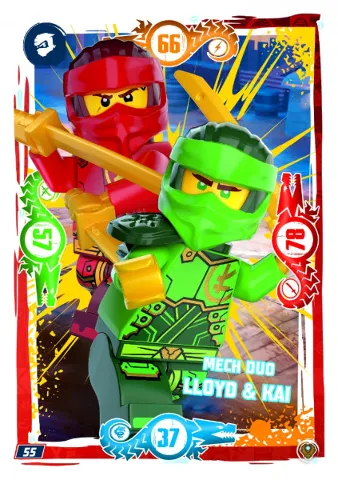 NINJAGO Trading Card Game (German) Series 9 (Next Level) - # 55 Mech Duo Lloyd & Kai