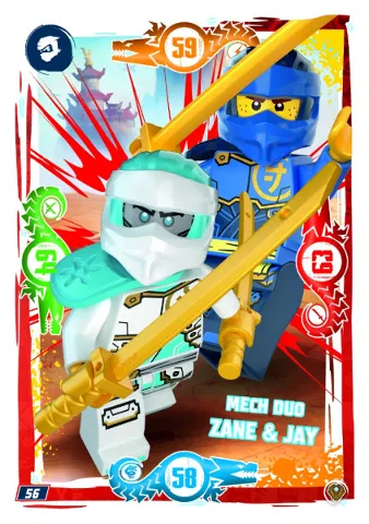 NINJAGO Trading Card Game (German) Series 9 (Next Level) - # 56 Mech Duo Zane & Jay