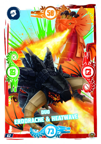 NINJAGO Trading Card Game (German) Series 9 (Next Level) - # 62 Duo Erddrache & Heatwave