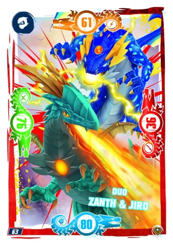 NINJAGO Trading Card Game (German) Series 9 (Next Level) - # 63 Duo Zanth & Jiro