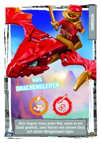 NINJAGO Trading Card Game (German) Series 9 (Next Level) - # 194 Kais Drachengleiter
