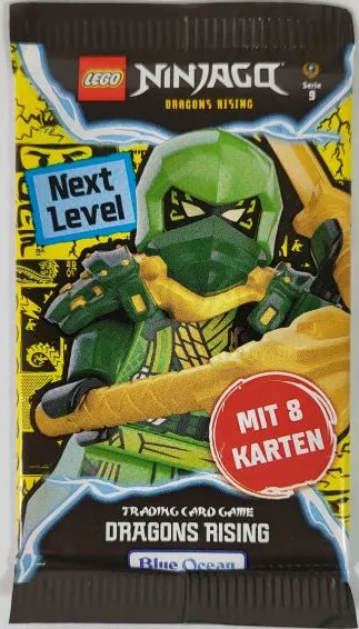 NINJAGO Trading Card Game (German) Series 9 (Next Level) - Booster Pack with 8 Cards