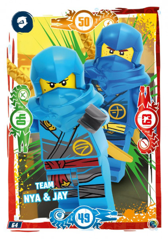 NINJAGO Trading Card Game (German) Series 9 - # 64 Team Nya & Jay
