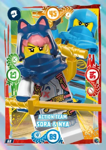 NINJAGO Trading Card Game (German) Series 9 - # 68 Action Team Sora & Nya
