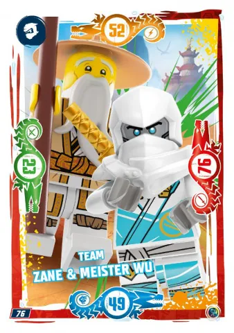 NINJAGO Trading Card Game (German) Series 9 - # 76 Team Zane & Meister Wu