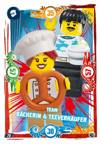 NINJAGO Trading Card Game (German) Series 9 - # 78 Team Bäckerin & Teeverkäufer