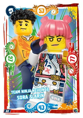 NINJAGO Trading Card Game (German) Series 9 - # 80 Team Ninja Neulinge Sora & Arin