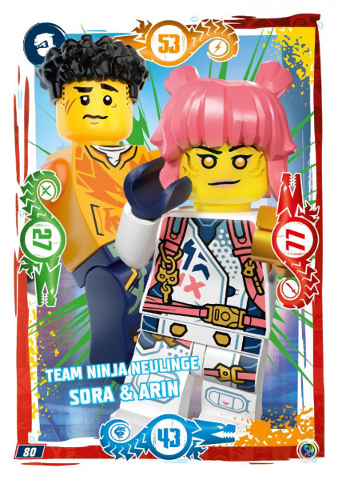 NINJAGO Trading Card Game (German) Series 9 - # 80 Team Ninja Neulinge Sora & Arin