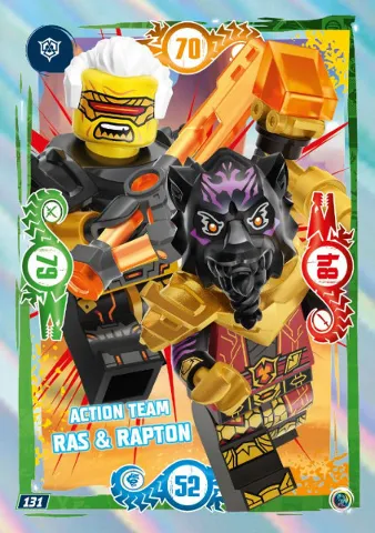 NINJAGO Trading Card Game (German) Series 9 - # 131 Action Team Ras & Rapton
