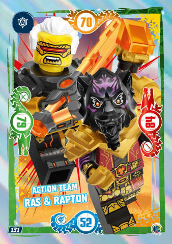 NINJAGO Trading Card Game (German) Series 9 - # 131 Action Team Ras & Rapton