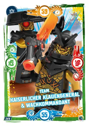 NINJAGO Trading Card Game (German) Series 9 - # 144 Team Kaiserlicher Klauengeneral & Wachkommandant