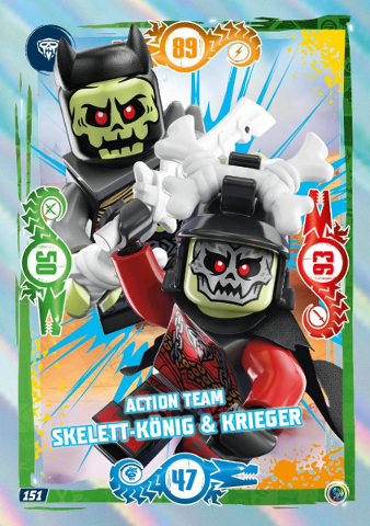 NINJAGO Trading Card Game (German) Series 9 - # 151 Action Team Skelett-König & Krieger