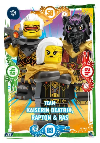 NINJAGO Trading Card Game (German) Series 9 - # 153 Team Kaiserin Beatrix, Rapton & Ras