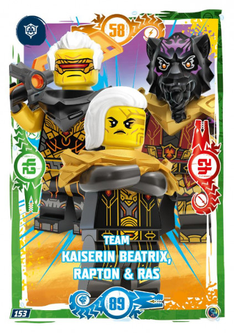 NINJAGO Trading Card Game (German) Series 9 - # 153 Team Kaiserin Beatrix, Rapton & Ras