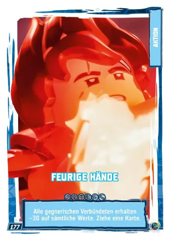 NINJAGO Trading Card Game (German) Series 9 - # 177 Feurige Hände