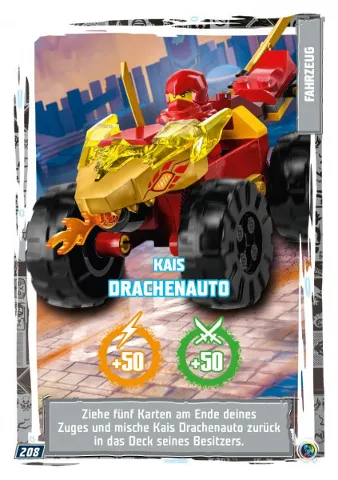 NINJAGO Trading Card Game (German) Series 9 - # 208 Kais Drachenauto
