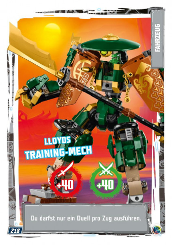 NINJAGO Trading Card Game (German) Series 9 - # 218 Lloyds Training-Mech