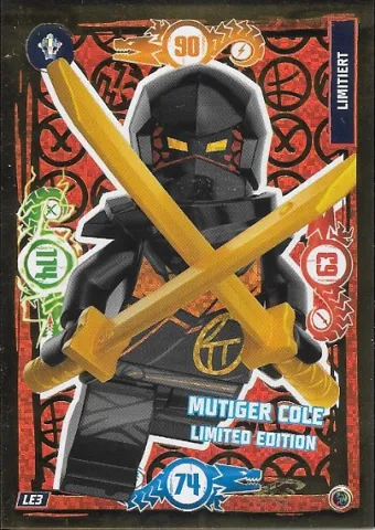 NINJAGO Trading Card Game (German) Series 9 - # LE3 Mutiger Cole Limited Edition