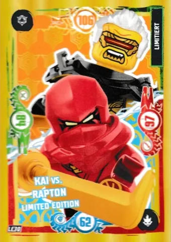 NINJAGO Trading Card Game (German) Series 9 - # LE30 Kai vs. Rapton Limited Edition