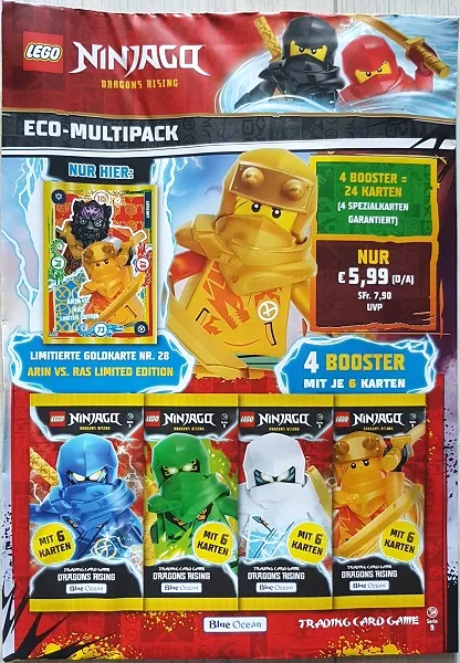 NINJAGO Trading Card Game (German) Series 9 - Eco-multipack (with # LE28 Arin vs. Ras Limited Edition)