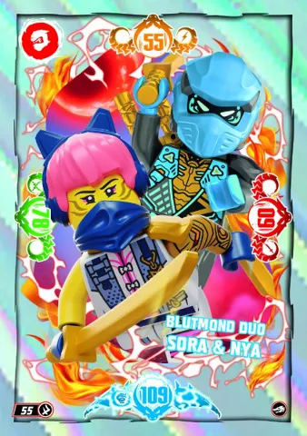 NINJAGO Trading Card Game (German) Series 10 - # 55 Blutmond Duo Sora & Nya