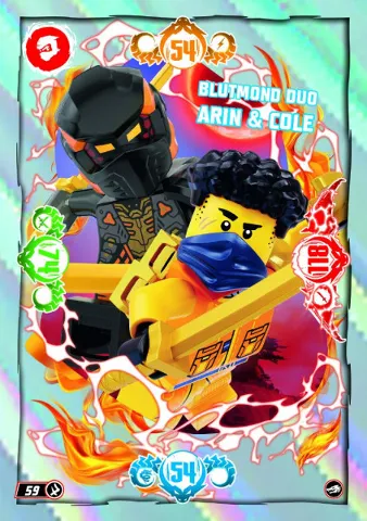 NINJAGO Trading Card Game (German) Series 10 - # 59 Blutmond Duo Arin & Cole