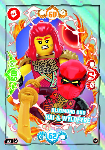 NINJAGO Trading Card Game (German) Series 10 - # 63 Blutmond Duo Kai & Wyldfyre