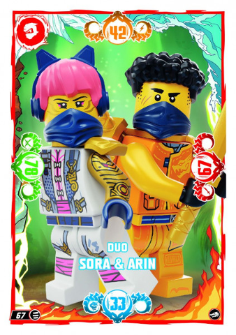 NINJAGO Trading Card Game (German) Series 10 - # 67 Duo Sora & Arin