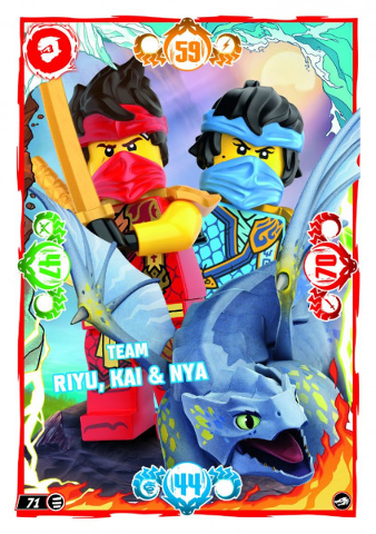 NINJAGO Trading Card Game (German) Series 10 - # 71 Team Riyu, Kai & Nya