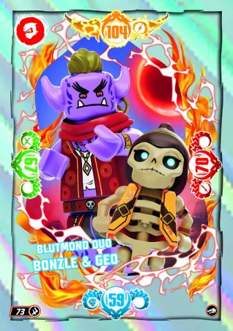 NINJAGO Trading Card Game (German) Series 10 - # 73 Blutmond Duo Bonzle & Geo