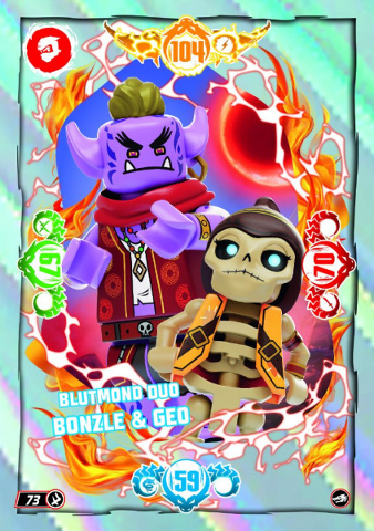 NINJAGO Trading Card Game (German) Series 10 - # 73 Blutmond Duo Bonzle & Geo