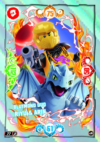 NINJAGO Trading Card Game (German) Series 10 - # 77 Blutmond Duo Riyu & Arin