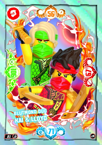 NINJAGO Trading Card Game (German) Series 10 - # 81 Blutmond Duo Kai & Lloyd
