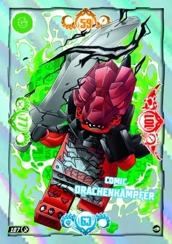 NINJAGO Trading Card Game (German) Series 10 - # 107 Comic Drachenkämpfer