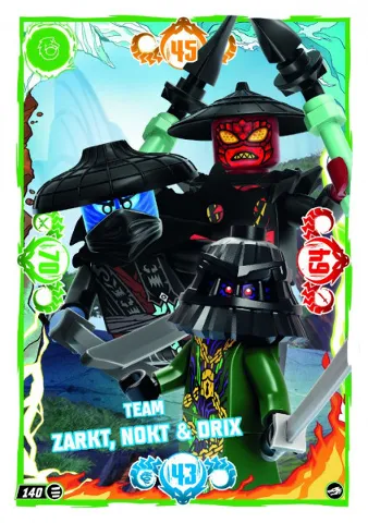 NINJAGO Trading Card Game (German) Series 10 - # 140 Team Zarkt, Nokt & Drix