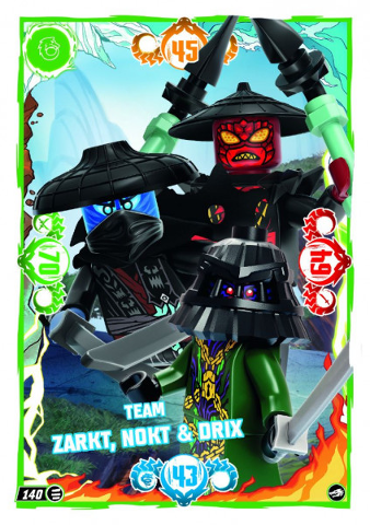 NINJAGO Trading Card Game (German) Series 10 - # 140 Team Zarkt, Nokt & Drix