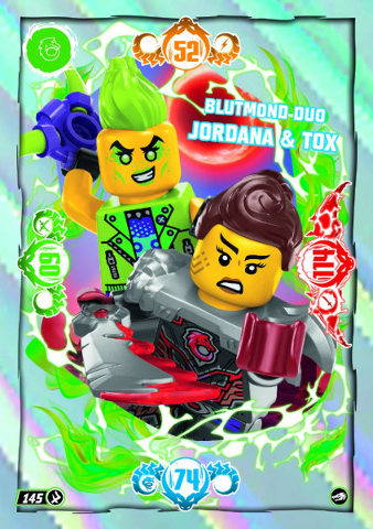 NINJAGO Trading Card Game (German) Series 10 - # 145 Blutmond Duo Jordana & Tox