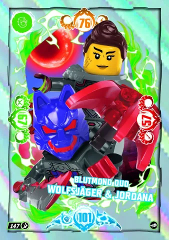NINJAGO Trading Card Game (German) Series 10 - # 147 Blutmond Duo Wolfsjäger & Jordana