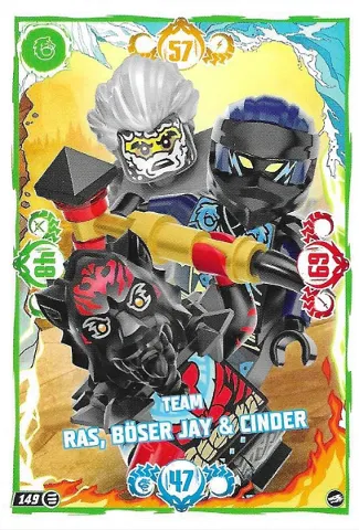 NINJAGO Trading Card Game (German) Series 10 - # 149 Team Ras, Böser Jay & Cinder