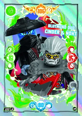 NINJAGO Trading Card Game (German) Series 10 - # 153 Blutmond Duo Cinder & Nokt