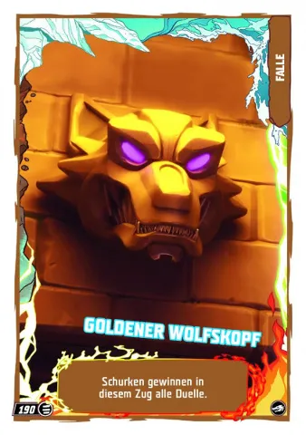 NINJAGO Trading Card Game (German) Series 10 - # 190 Goldener Wolfskopf