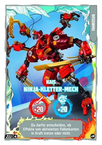 NINJAGO Trading Card Game (German) Series 10 - # 211 Kais Ninja-Kletter-Mech