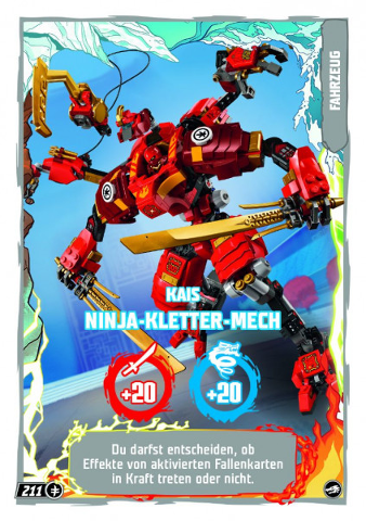 NINJAGO Trading Card Game (German) Series 10 - # 211 Kais Ninja-Kletter-Mech