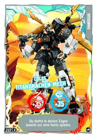 NINJAGO Trading Card Game (German) Series 10 - # 222 Coles Titandrachen-Mech
