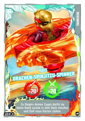 NINJAGO Trading Card Game (German) Series 10 - # 224 Kais Drachen-Spinjitzu-Spinner