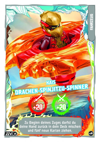 NINJAGO Trading Card Game (German) Series 10 - # 224 Kais Drachen-Spinjitzu-Spinner