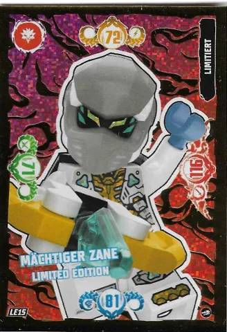 NINJAGO Trading Card Game (German) Series 10 - # LE15 Mächtiger Zane Limited Edition