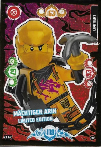 NINJAGO Trading Card Game (German) Series 10 - # LE18 Mächtiger Arin Limited Edition
